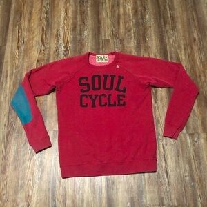 Soul Cycle Sweatshirt Women's Small Red Crewneck Pullover Exclusive East West